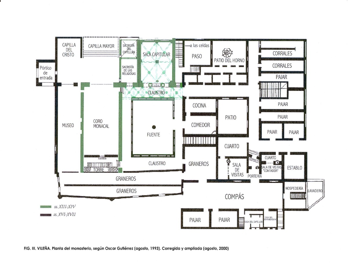 Plano del monasterio de Santa María la Real de Vileña